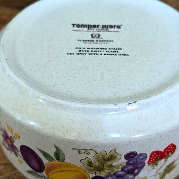 Vintage Lenox Summer Harvest Serving Dish Casserole Temper Ware - Picture 8 of 10